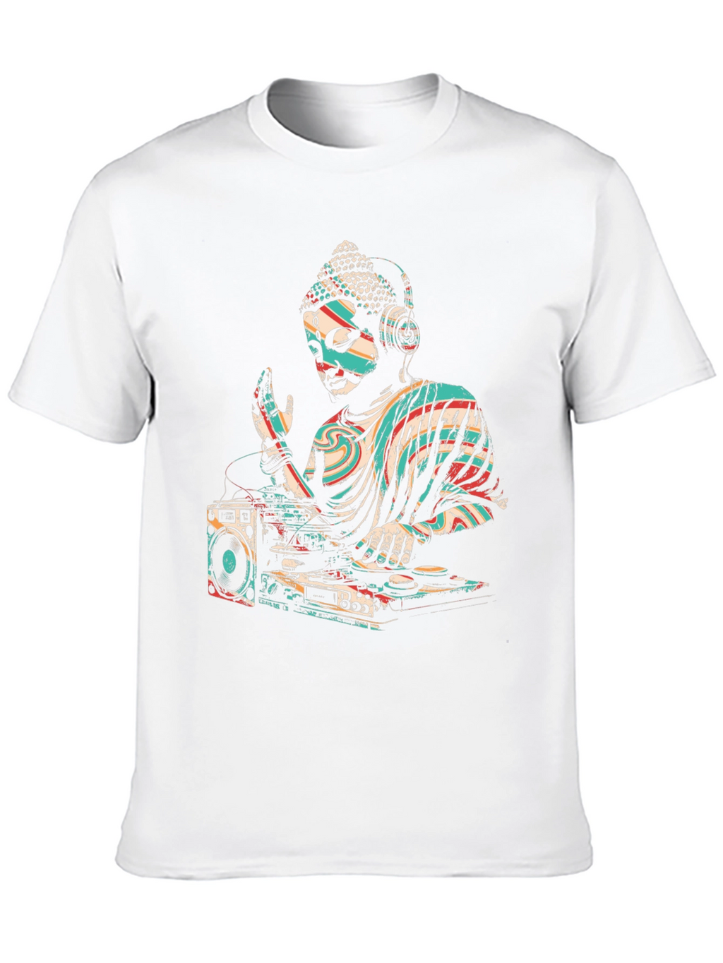 DJ Buddha Graphic Tee - Cool Spiritual Style