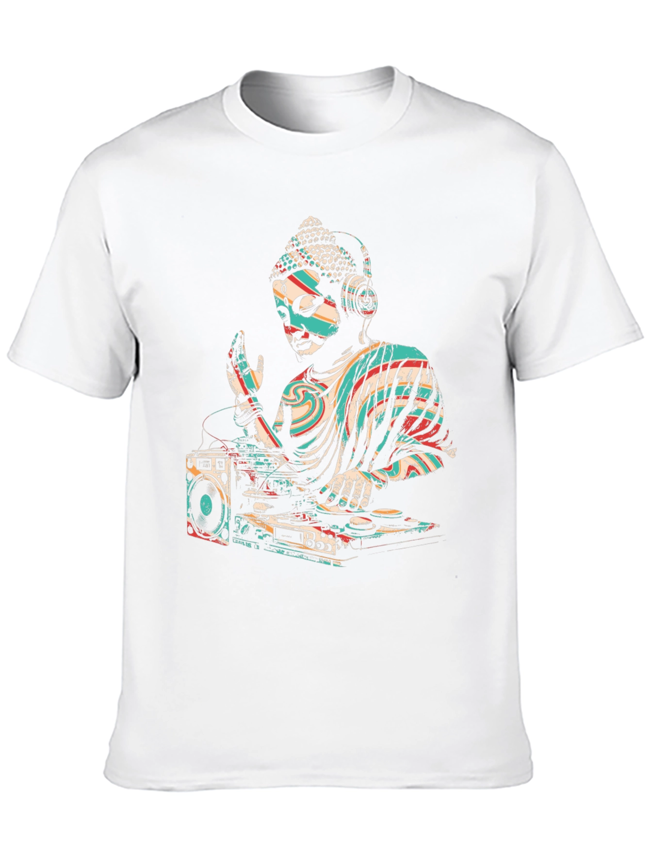 DJ Buddha Graphic Tee - Cool Spiritual Style