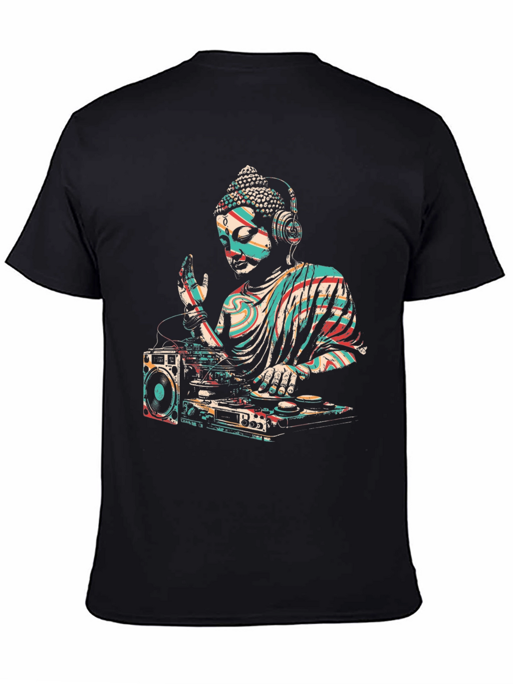 DJ Buddha Graphic Tee - Cool Spiritual Style