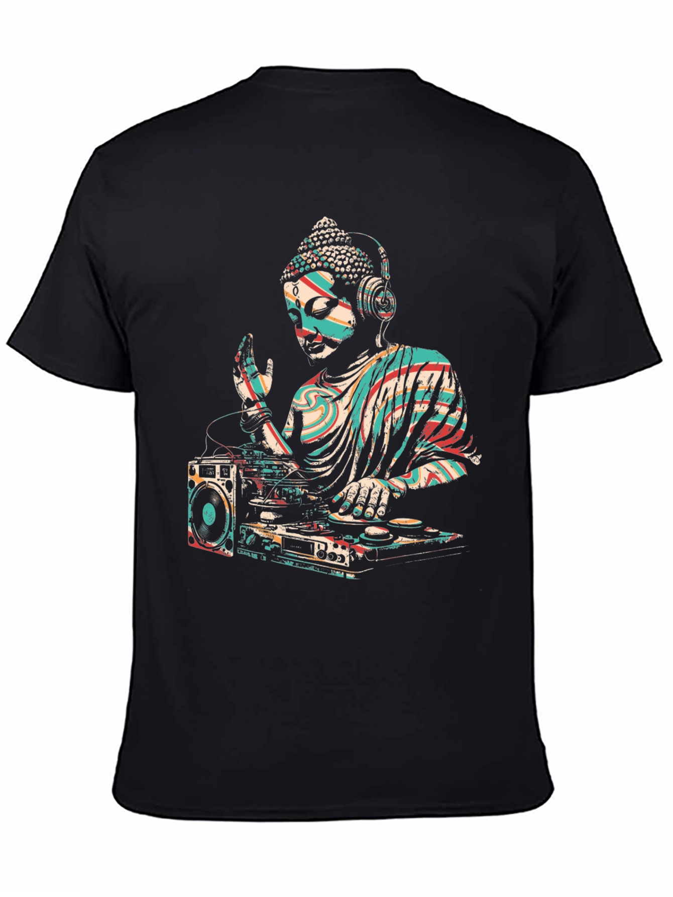 DJ Buddha Graphic Tee - Cool Spiritual Style