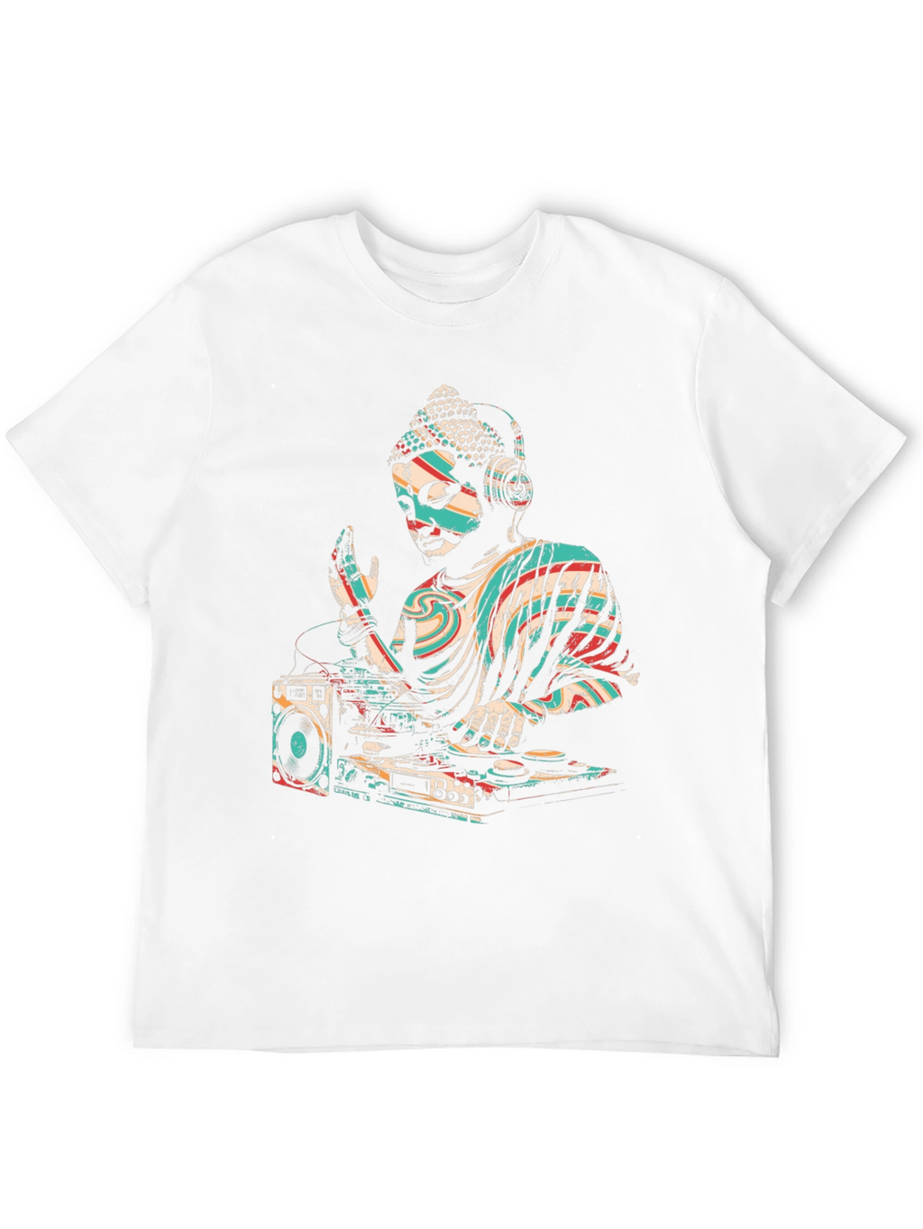 DJ Buddha Graphic Tee - Cool Spiritual Style
