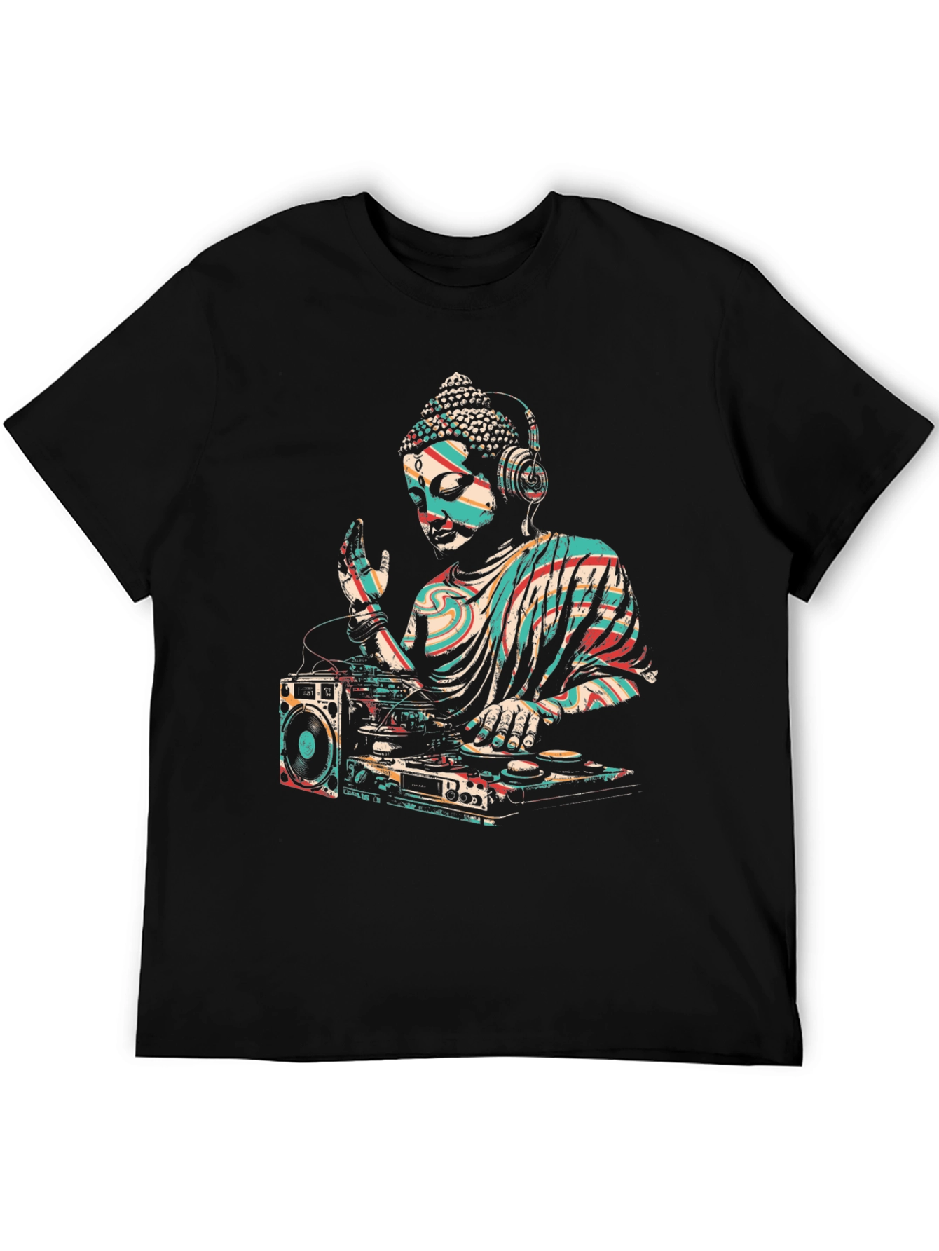 DJ Buddha Graphic Tee - Cool Spiritual Style