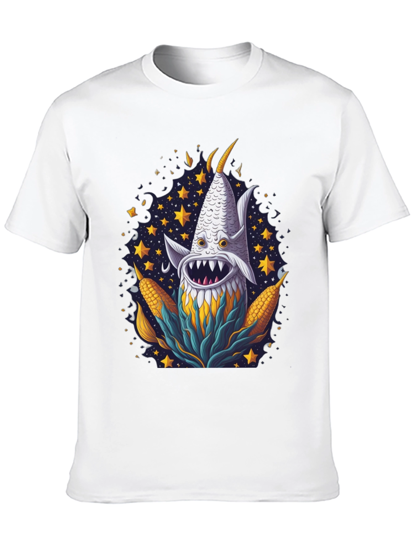 Corn Monster Graphic Tee - Unique Design