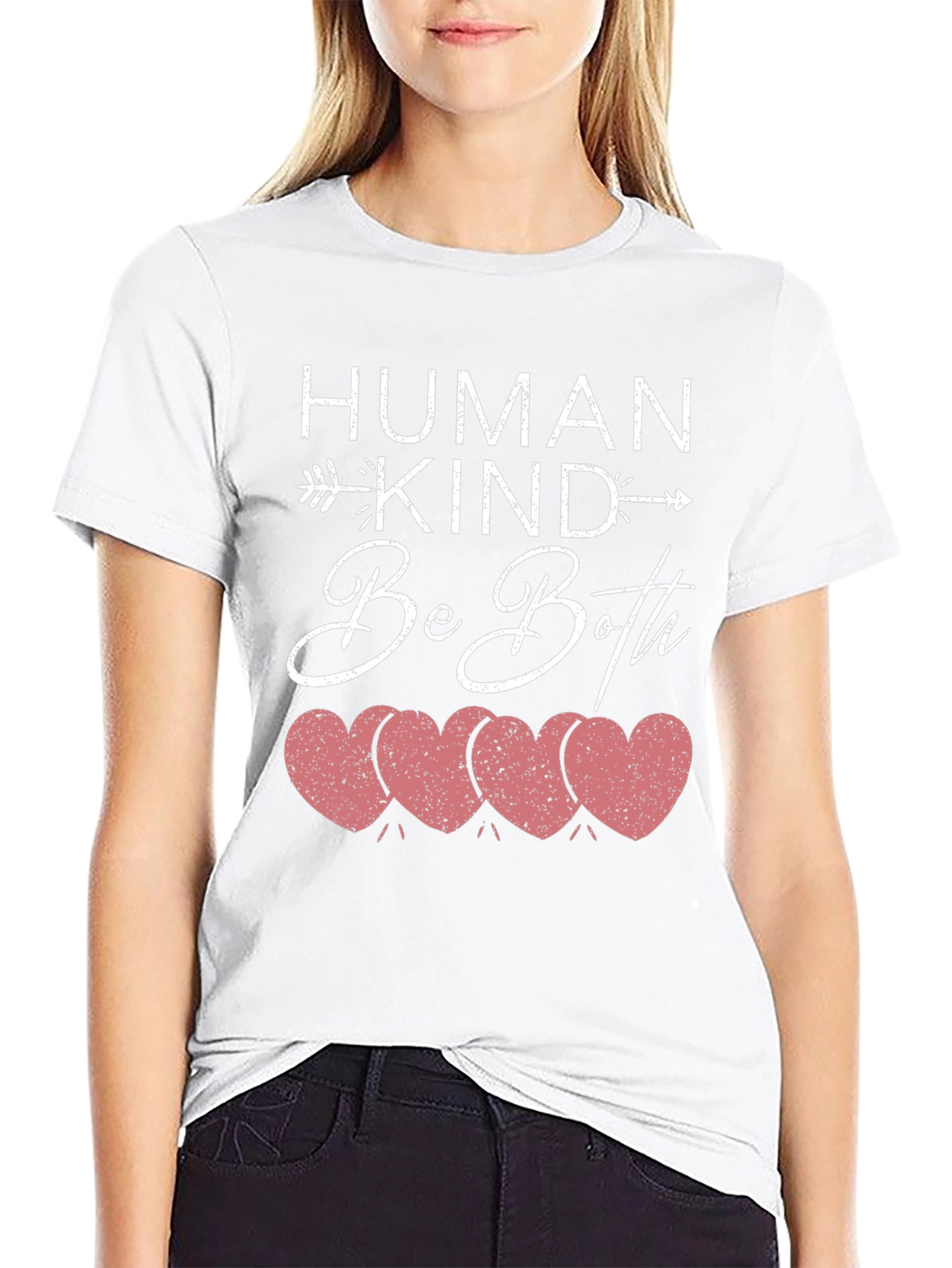 Human Kind Be Both T-Shirt Kindness Hearts Tee