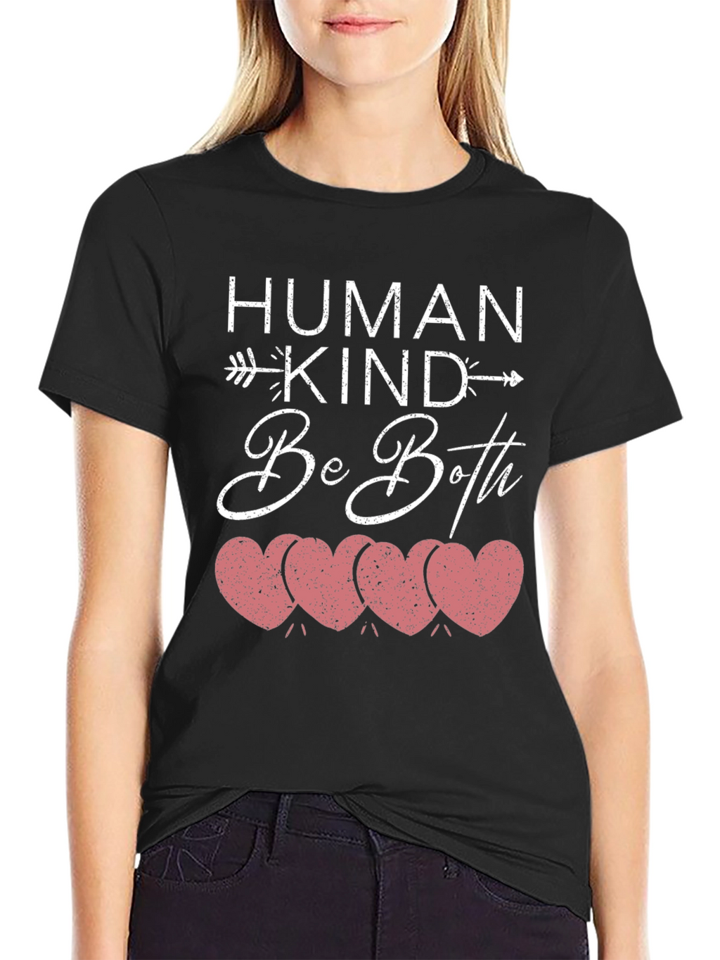 Human Kind Be Both T-Shirt Kindness Hearts Tee