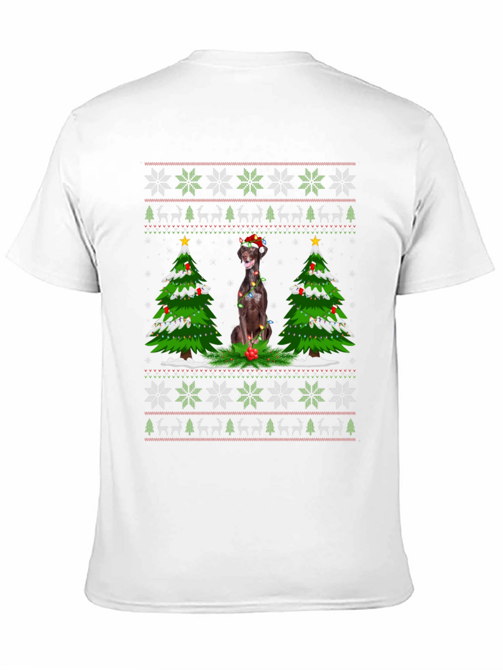 Festive Dog Christmas Sweater T-Shirt