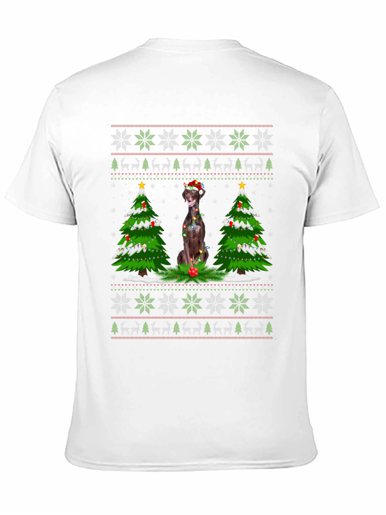 Festive Dog Christmas Sweater T-Shirt