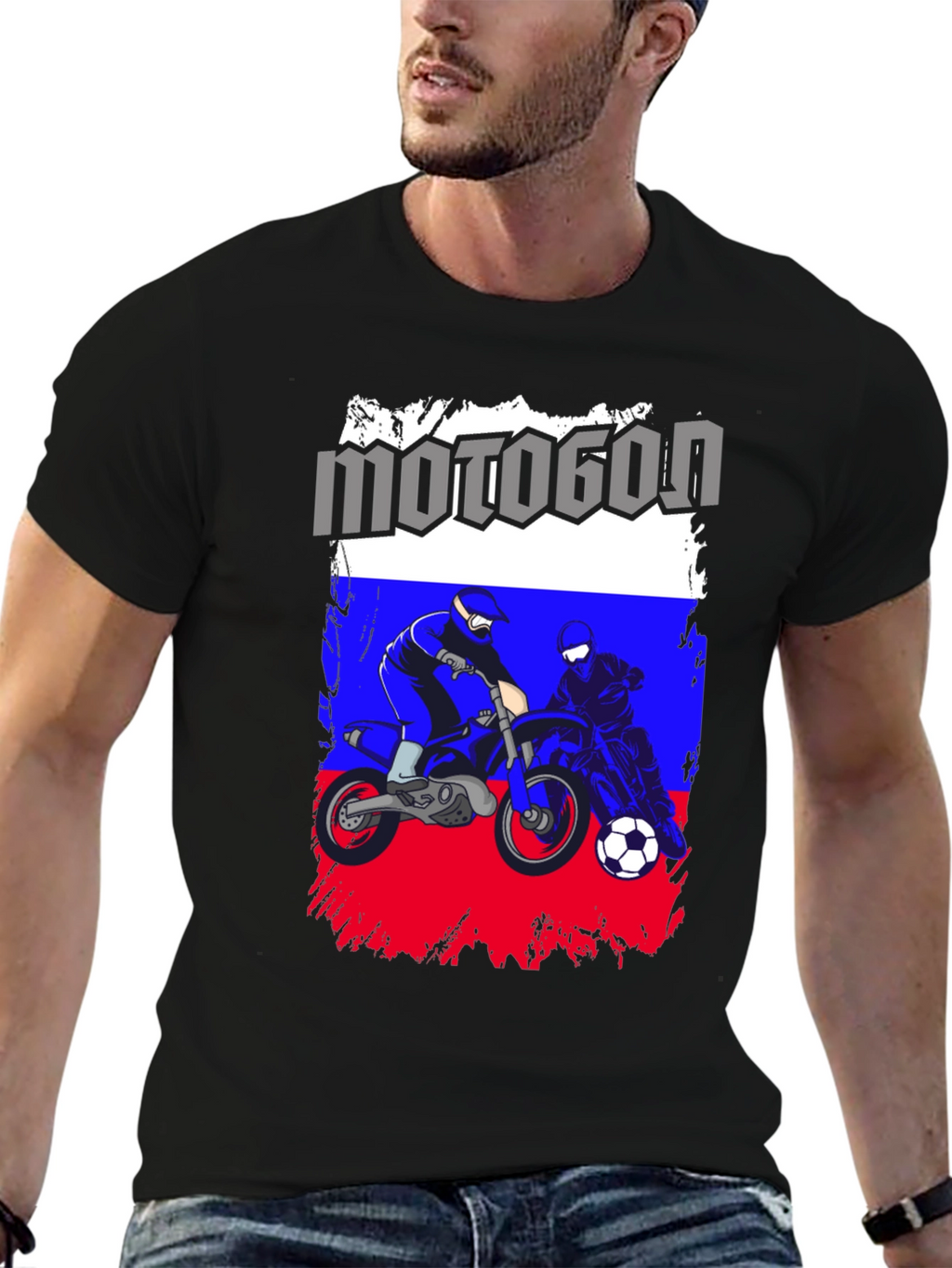 Motogon Russia Flag T-Shirt