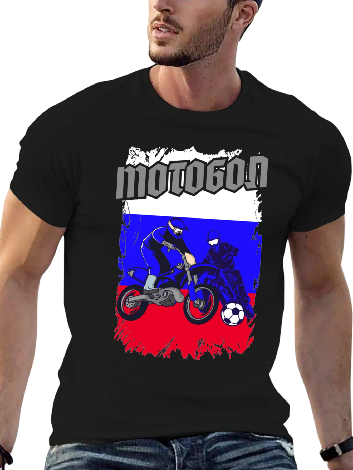 Motogon Russia Flag T-Shirt