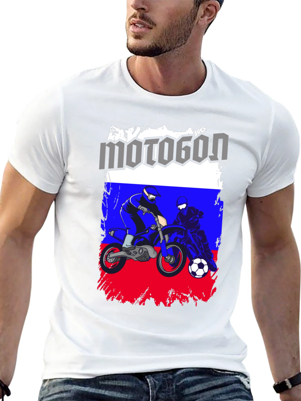 Motogon Russia Flag T-Shirt