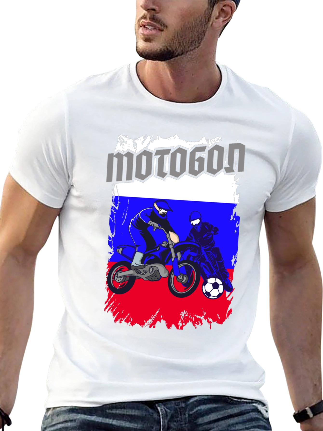 Motogon Russia Flag T-Shirt