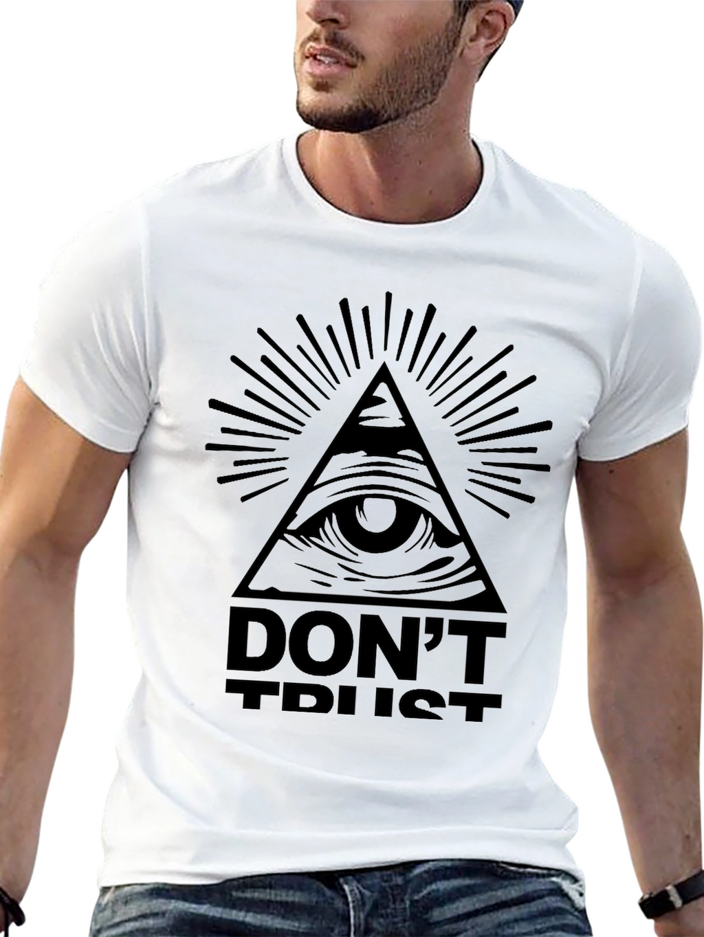Illuminati Eye Graphic T-Shirt - Dont Trust Tee