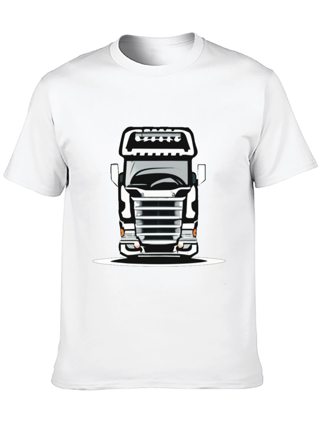 Truck Graphic Tee - Bold Black Cotton T-Shirt
