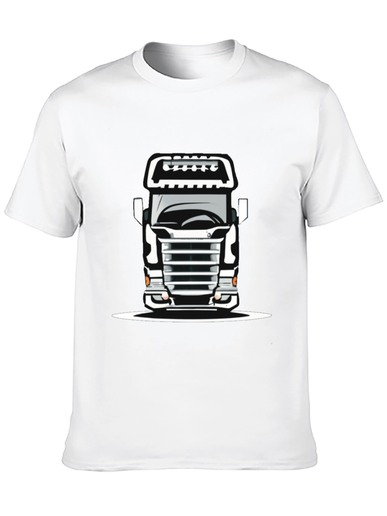 Truck Graphic Tee - Bold Black Cotton T-Shirt