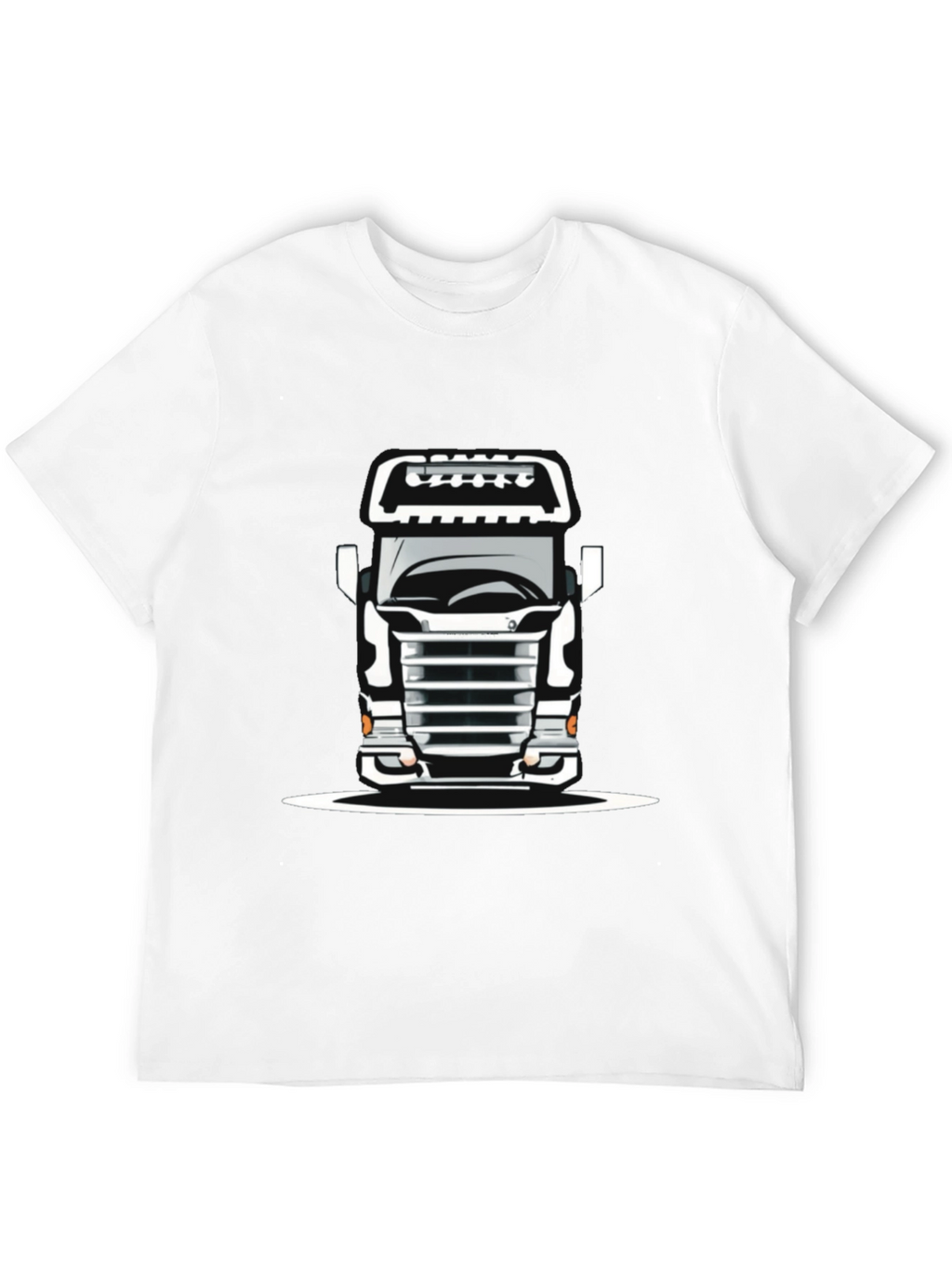 Truck Graphic Tee - Bold Black Cotton T-Shirt