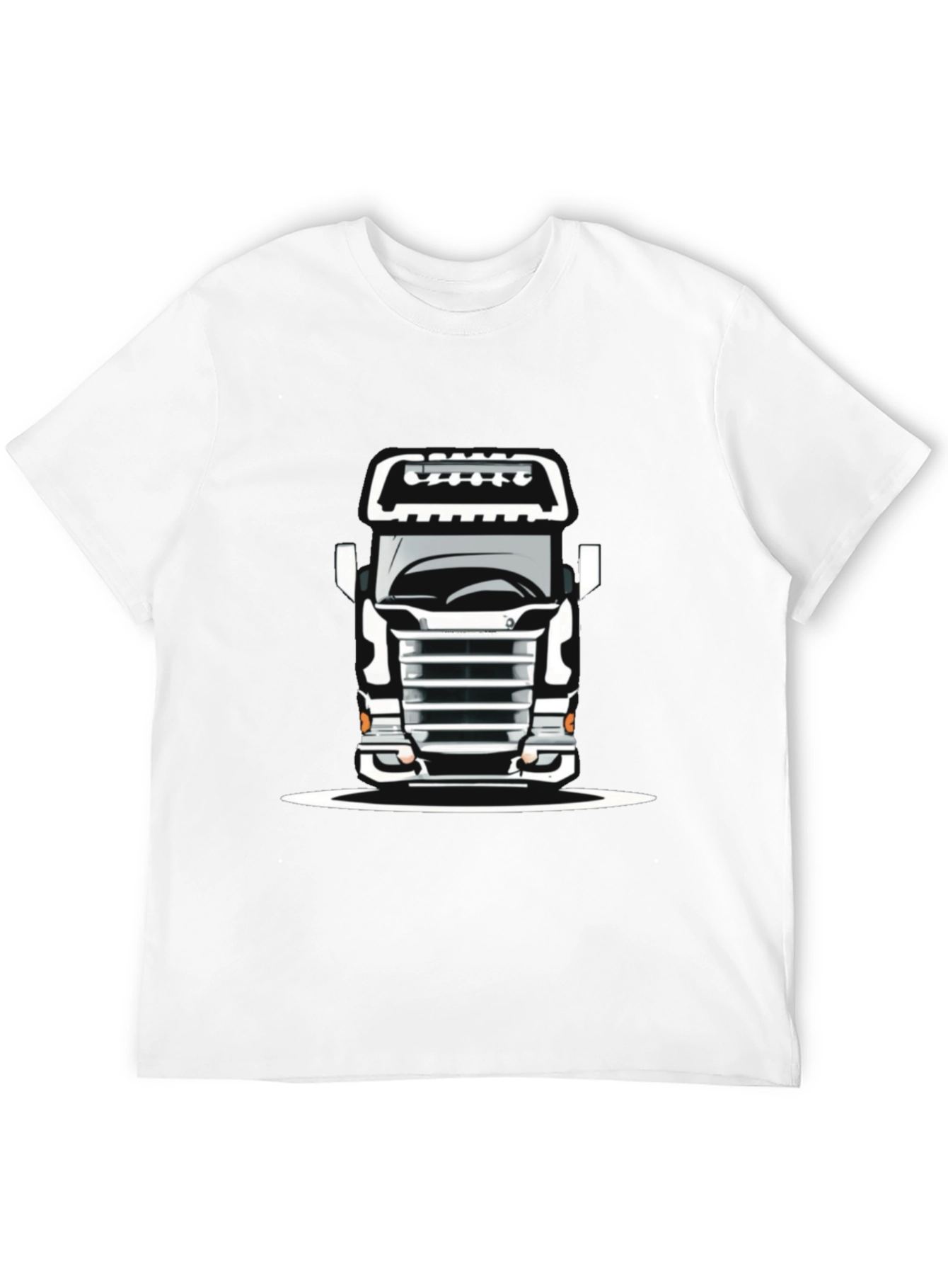 Truck Graphic Tee - Bold Black Cotton T-Shirt