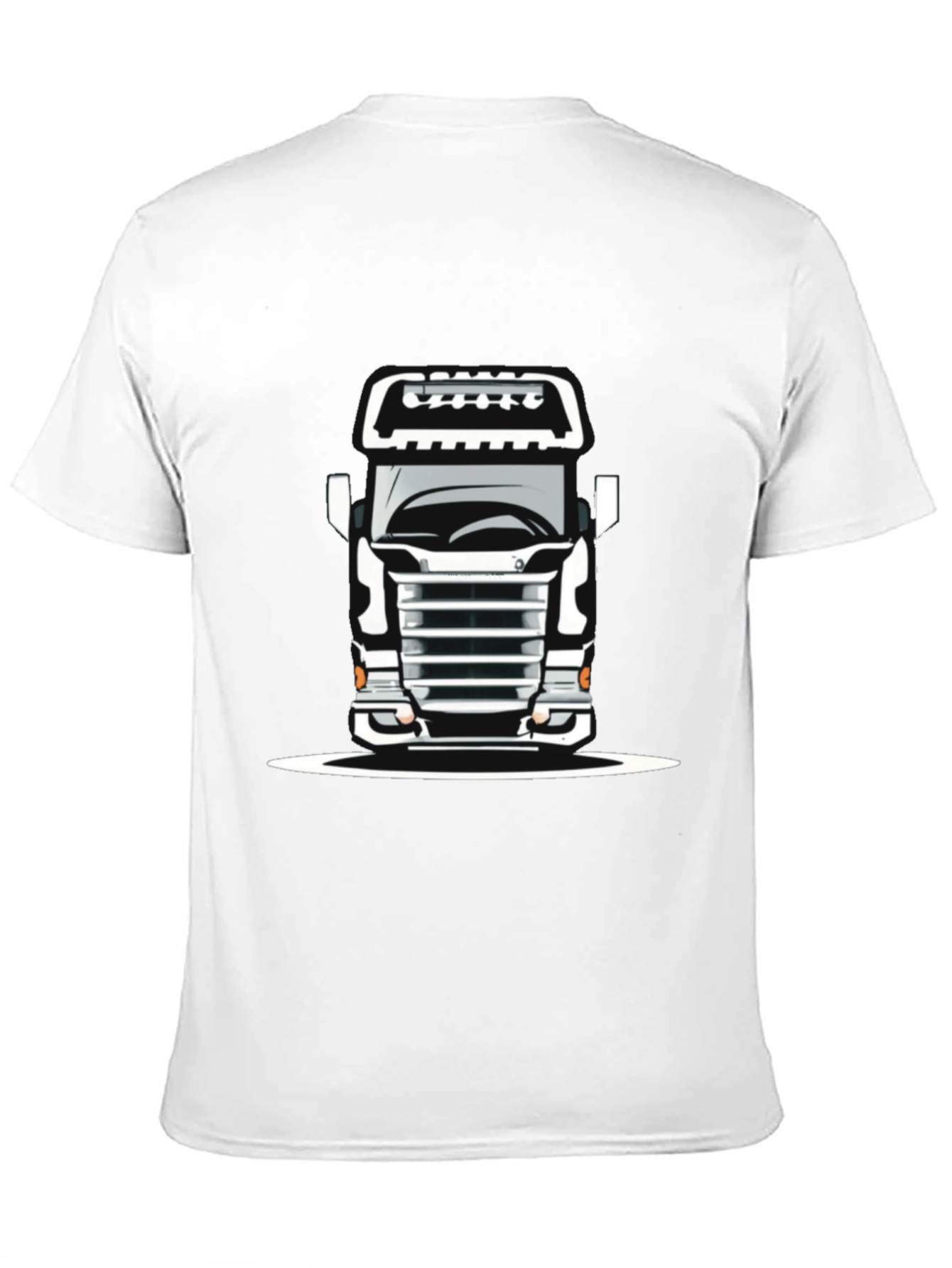 Truck Graphic Tee - Bold Black Cotton T-Shirt