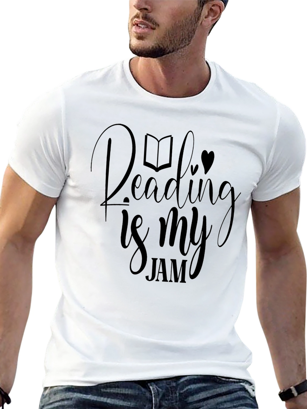 Reading is My Jam Black Graphic Tee