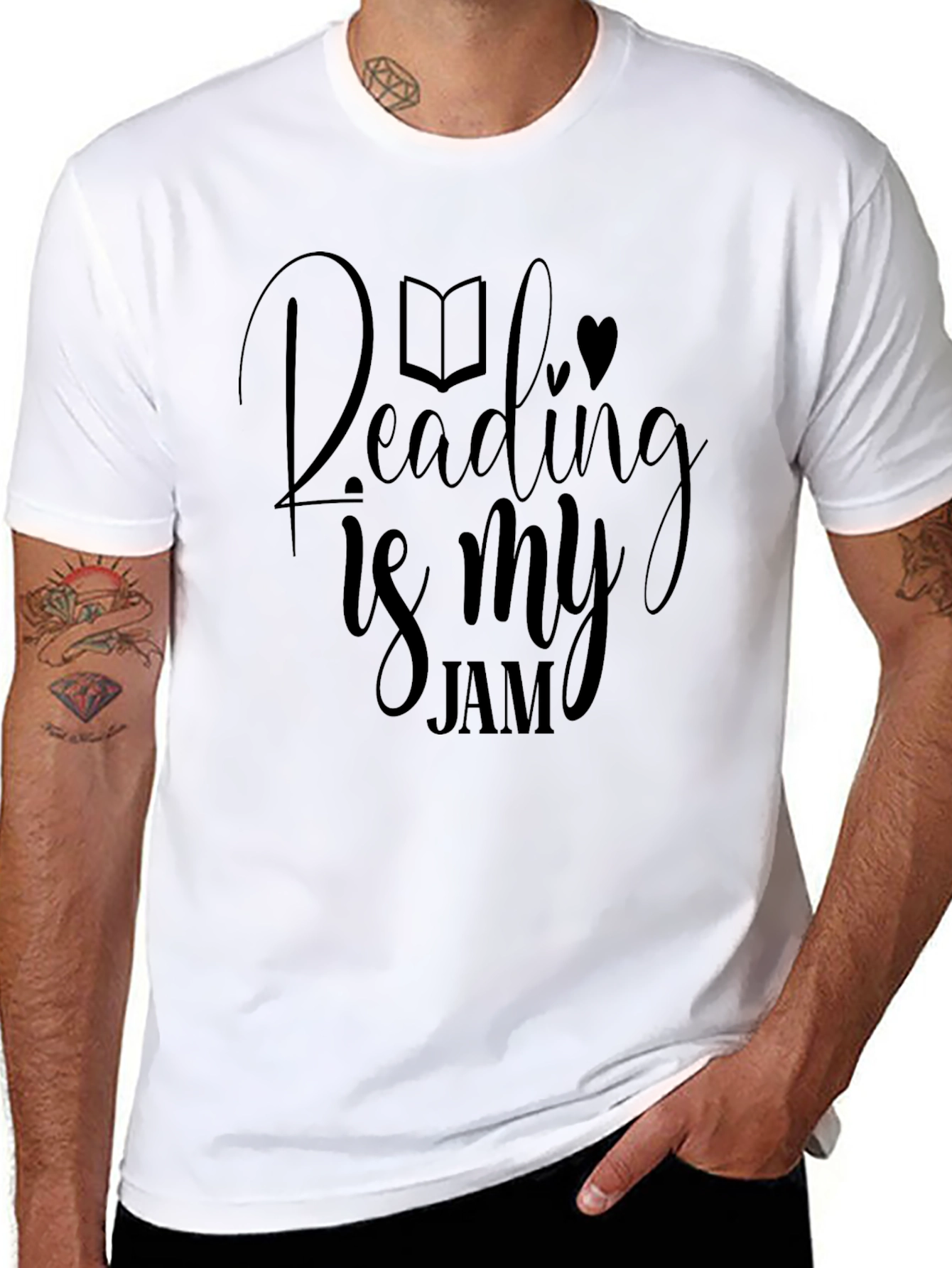 Reading is My Jam Black Graphic Tee