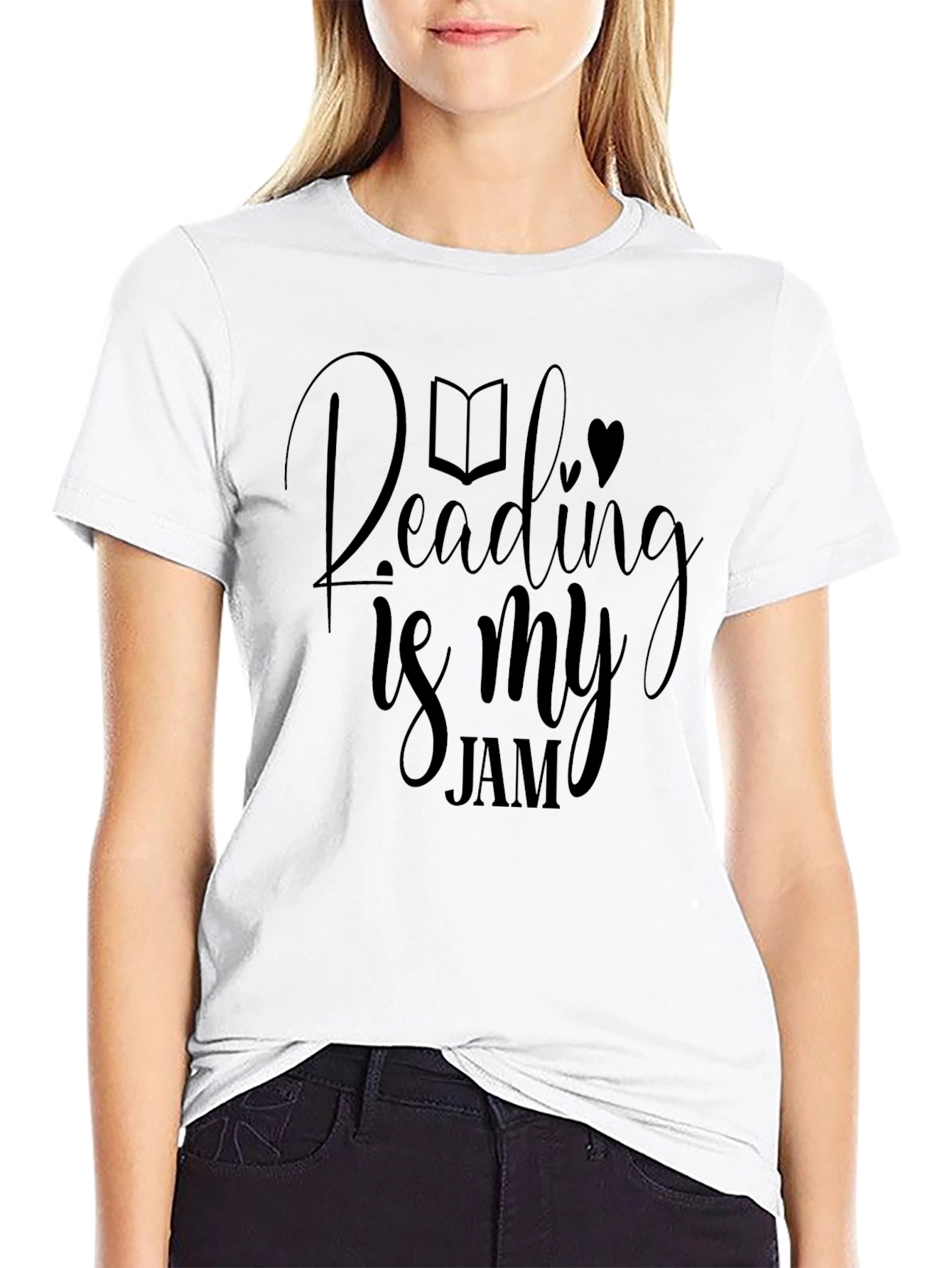 Reading is My Jam Black Graphic Tee