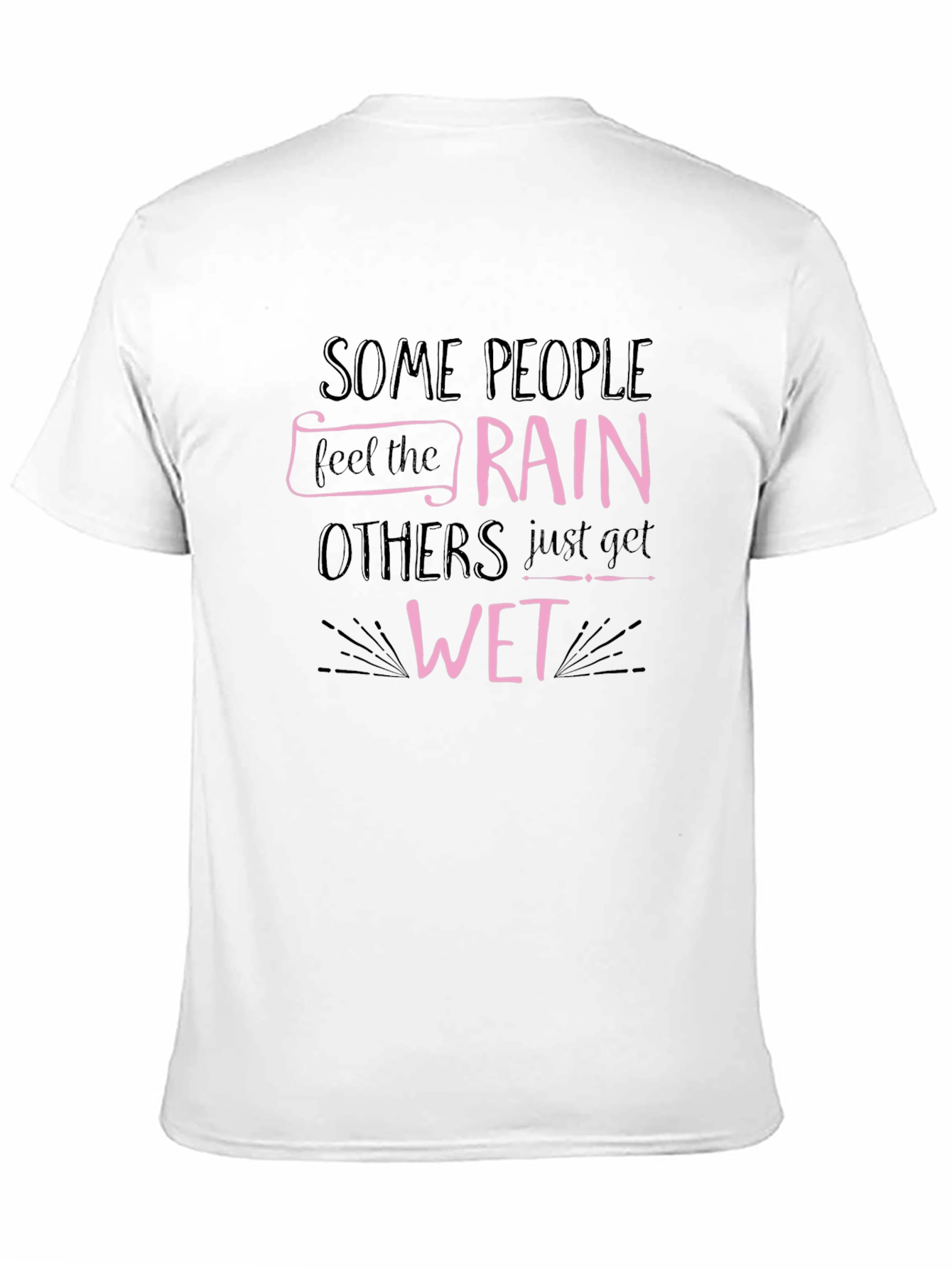 Rain & Wet Graphic Tee - Black Cotton T-Shirt