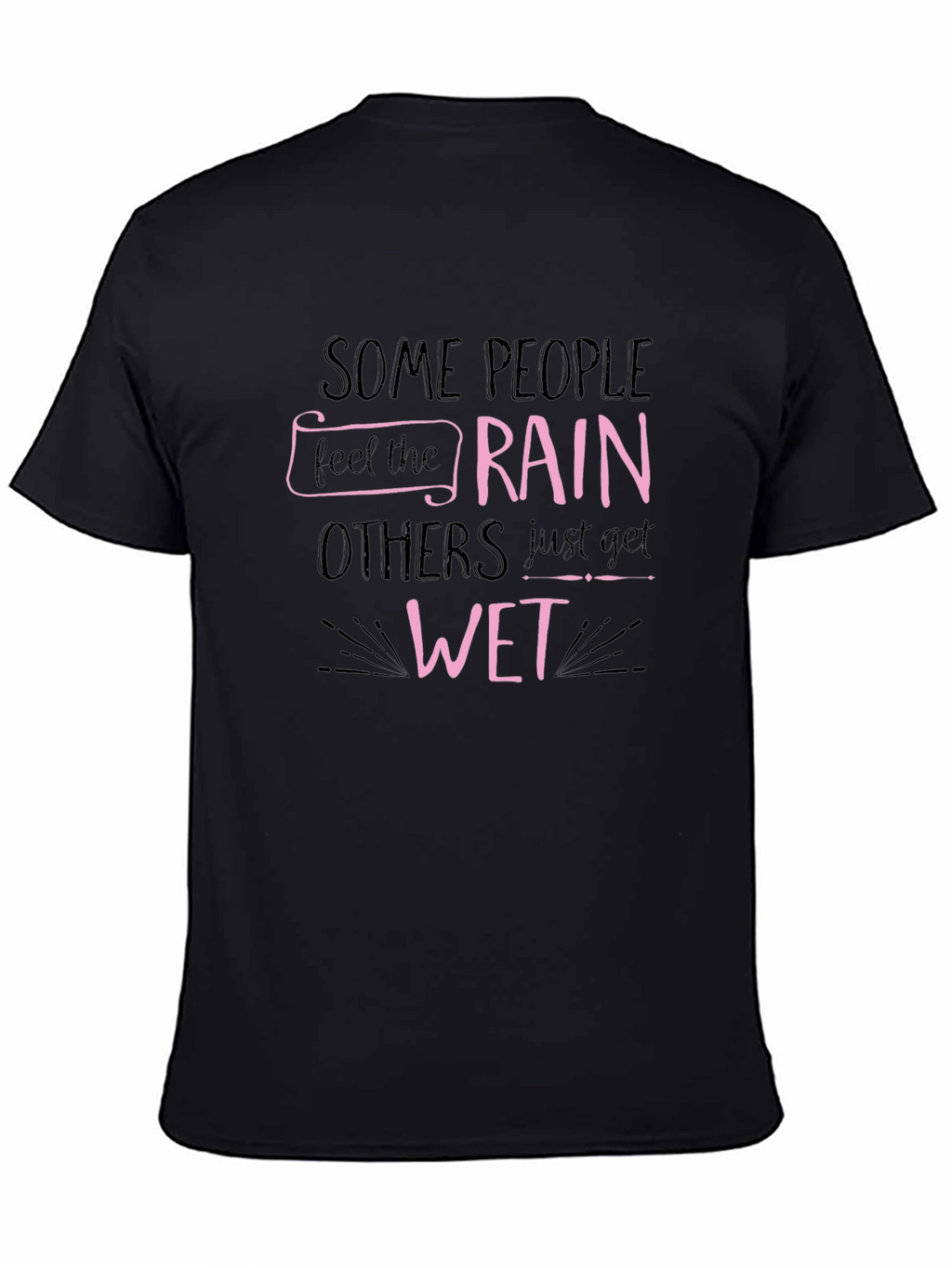 Rain & Wet Graphic Tee - Black Cotton T-Shirt