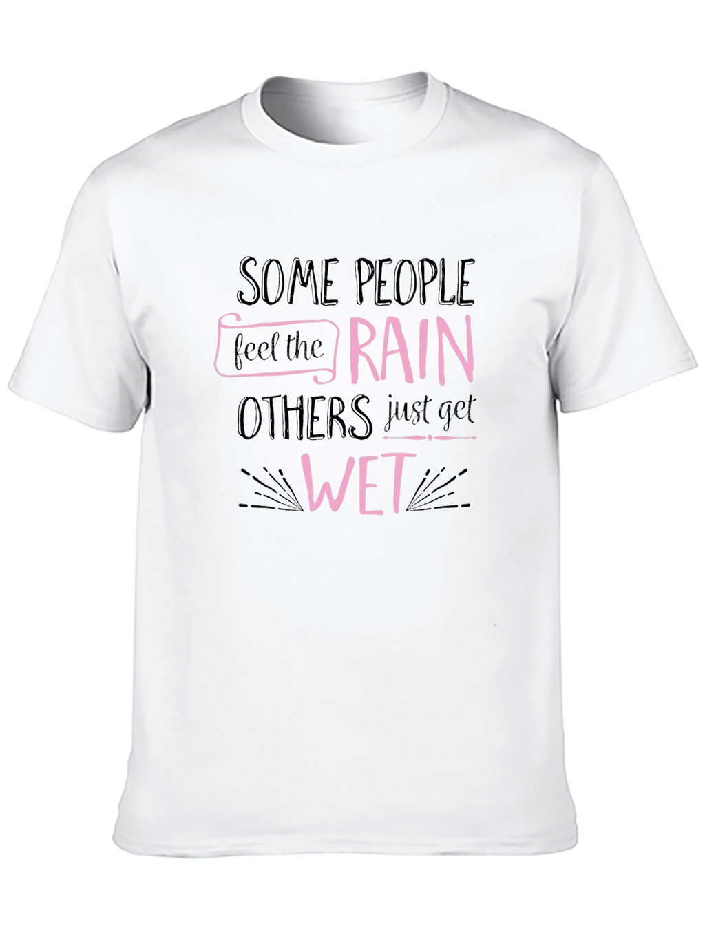 Rain & Wet Graphic Tee - Black Cotton T-Shirt