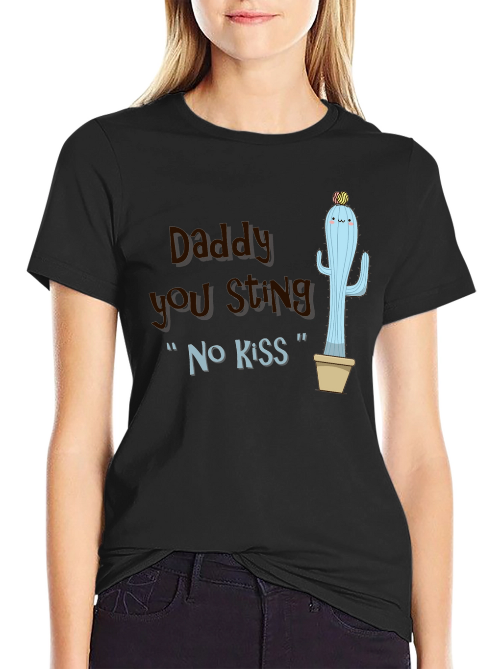 Daddy You Sting Cactus T-Shirt Novelty Humor Tee