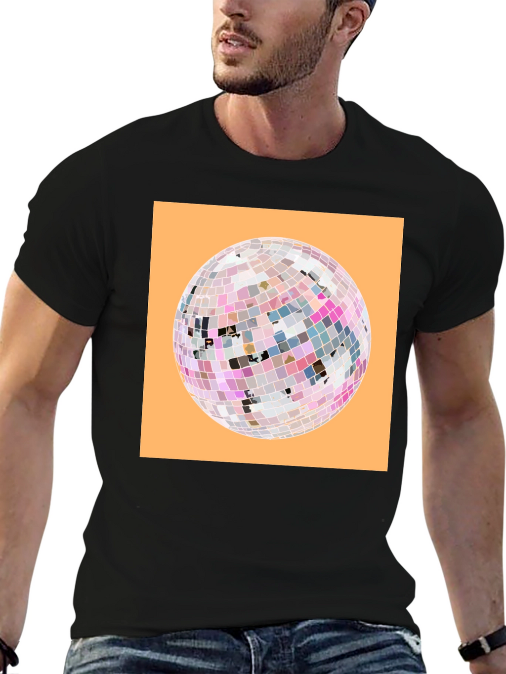 Disco Ball Graphic Tee - Retro Party Shirt