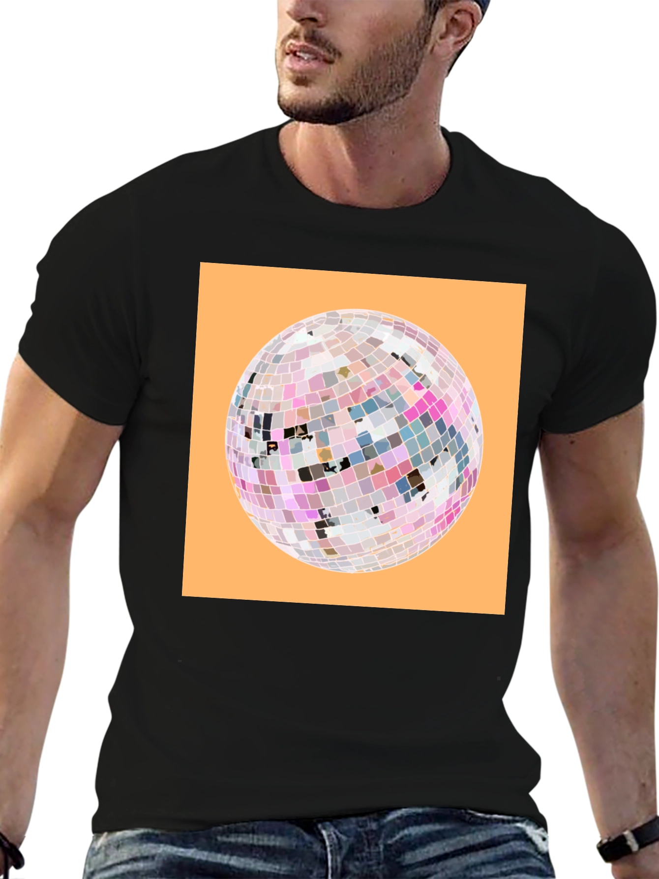Disco Ball Graphic Tee - Retro Party Shirt