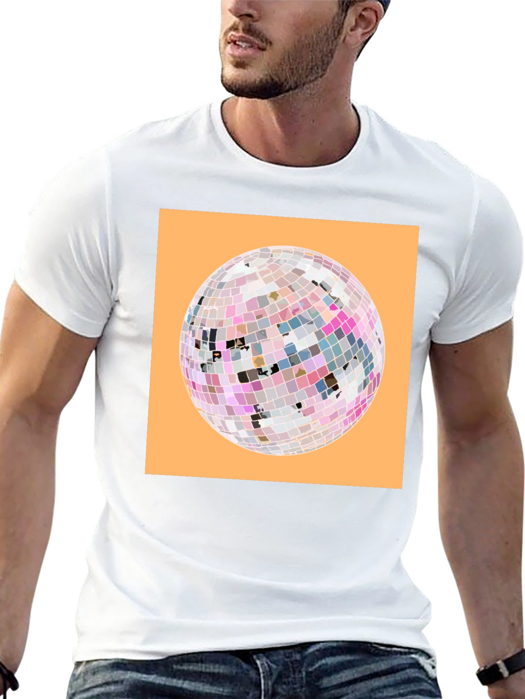Disco Ball Graphic Tee - Retro Party Shirt