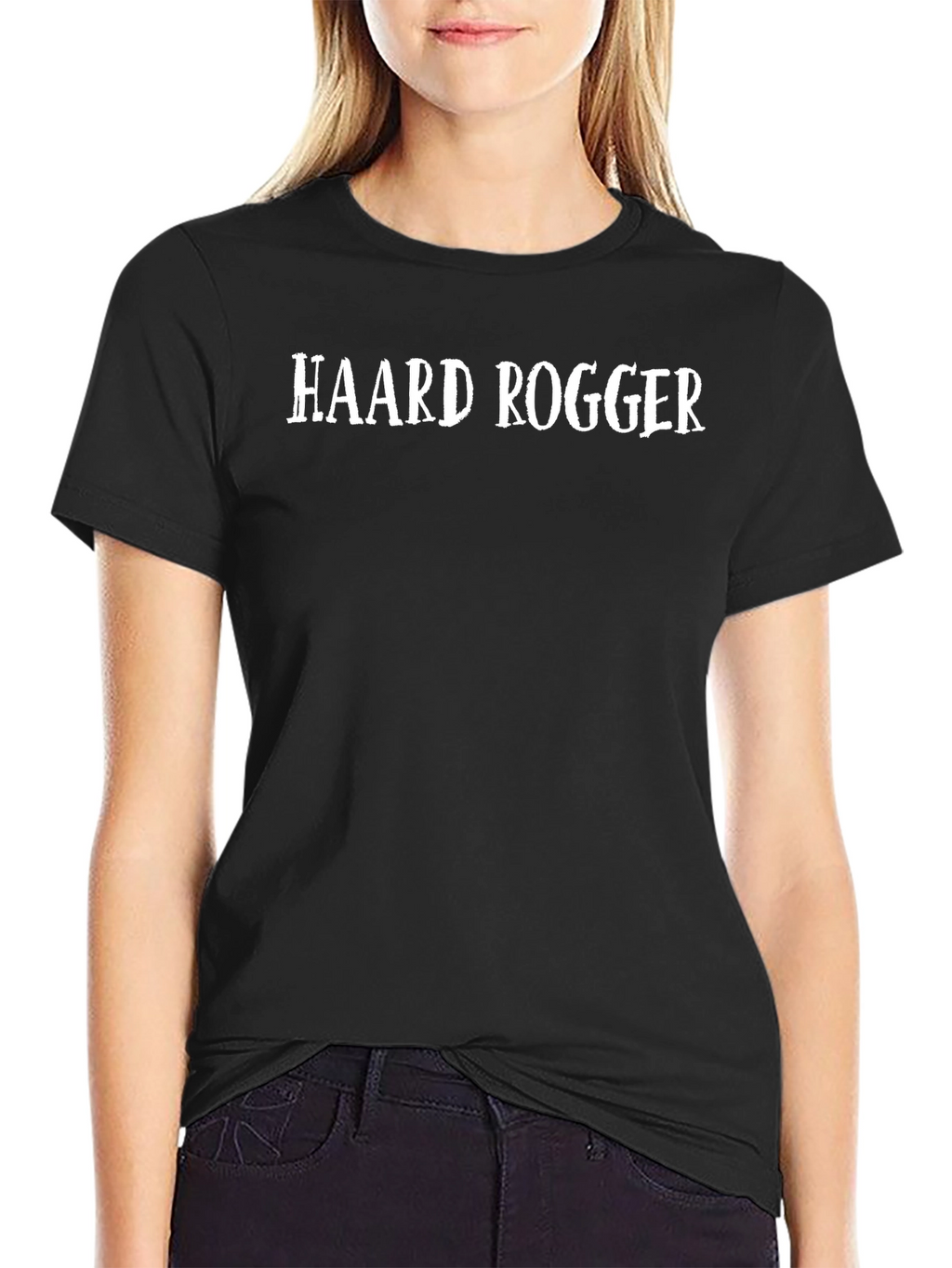 Haard Rogger Graphic Print Black T-Shirt