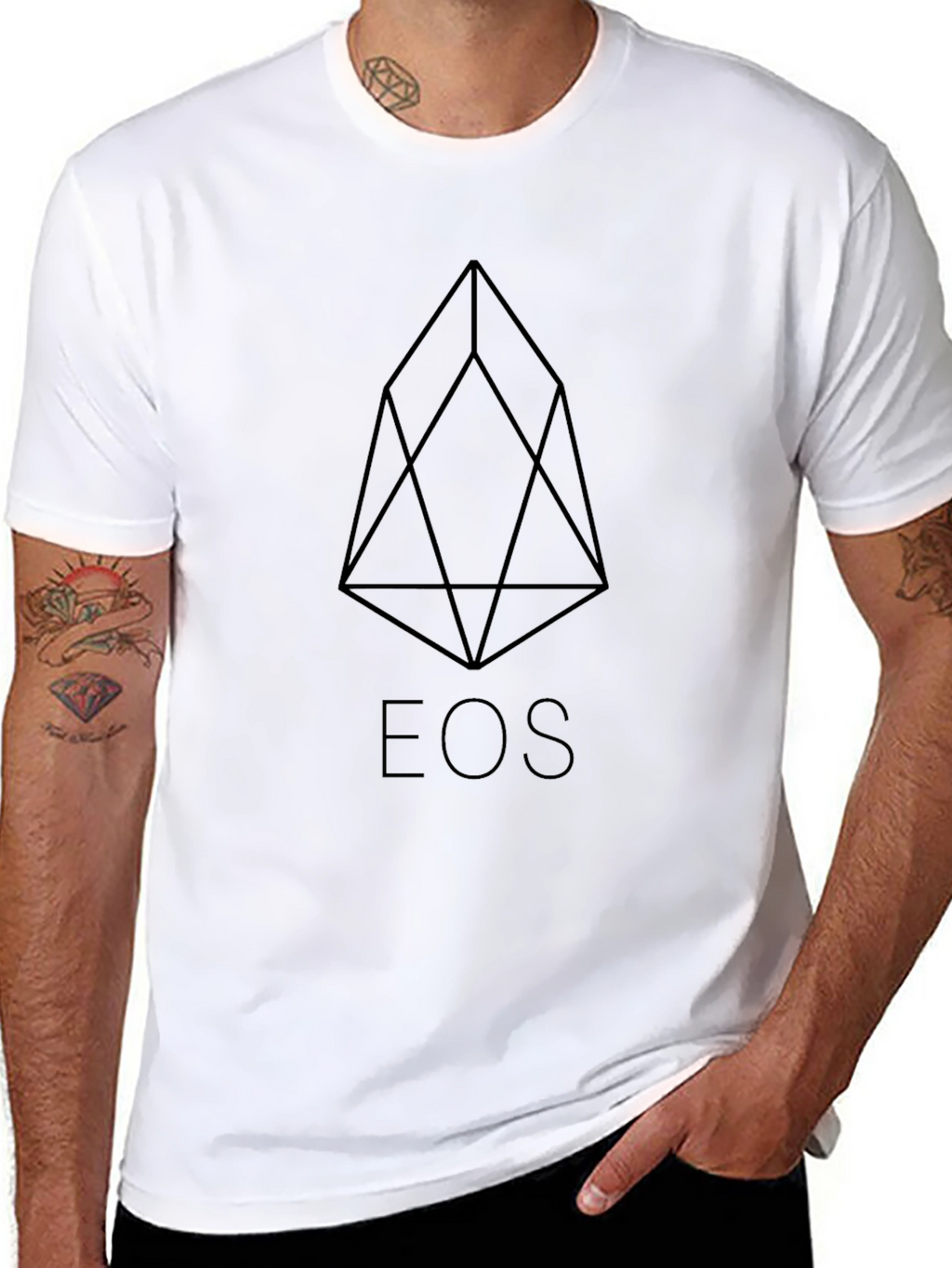 EOS Crypto Logo Black T-Shirt
