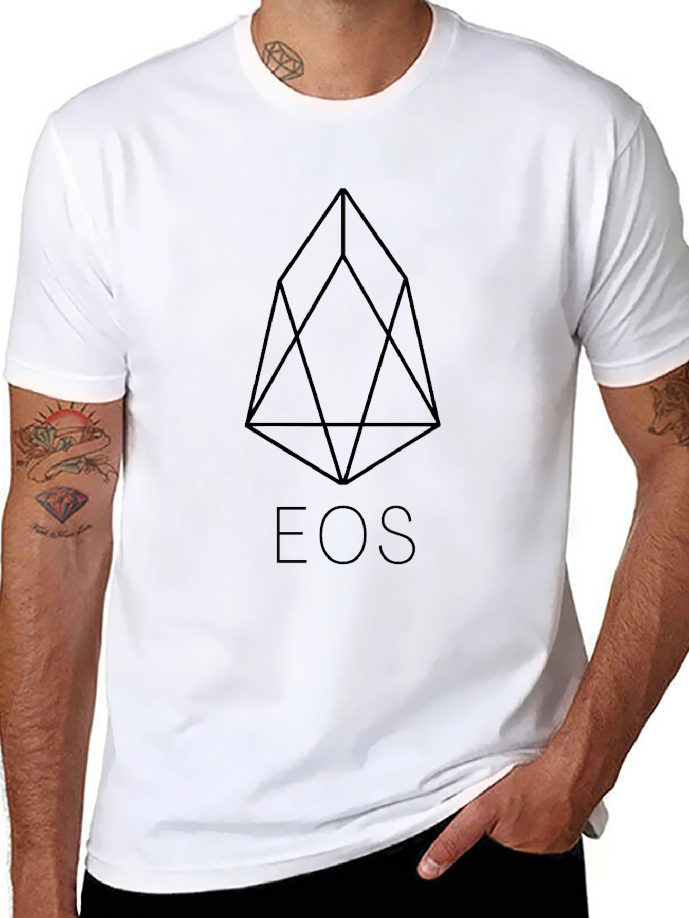 EOS Crypto Logo Black T-Shirt
