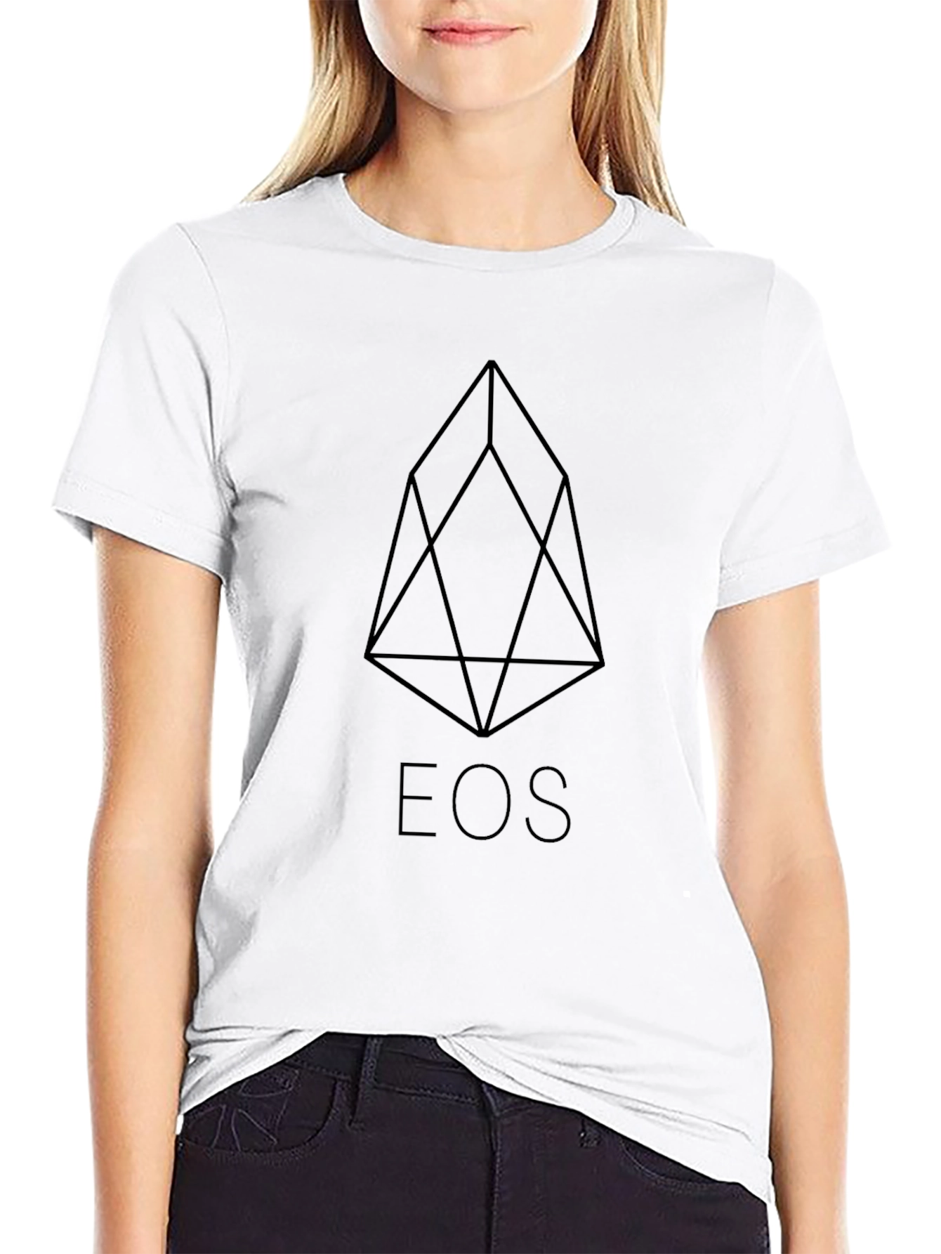 EOS Crypto Logo Black T-Shirt