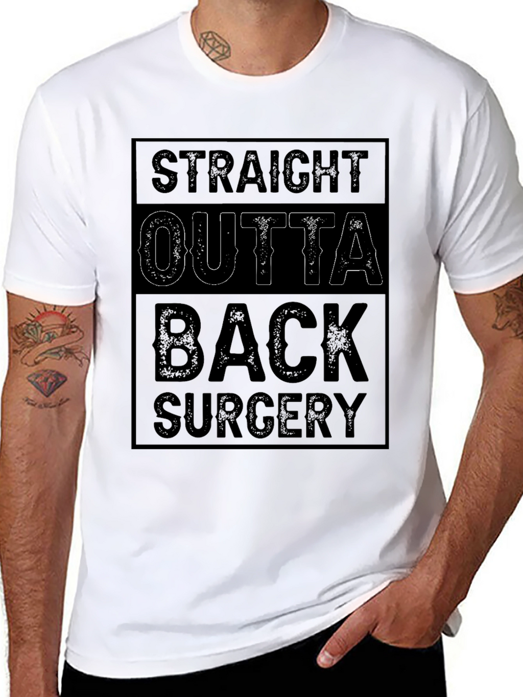 Straight Outta Back Surgery Graphic Tee