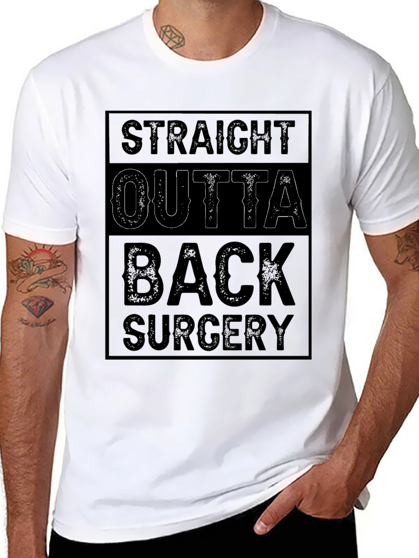 Straight Outta Back Surgery Graphic Tee