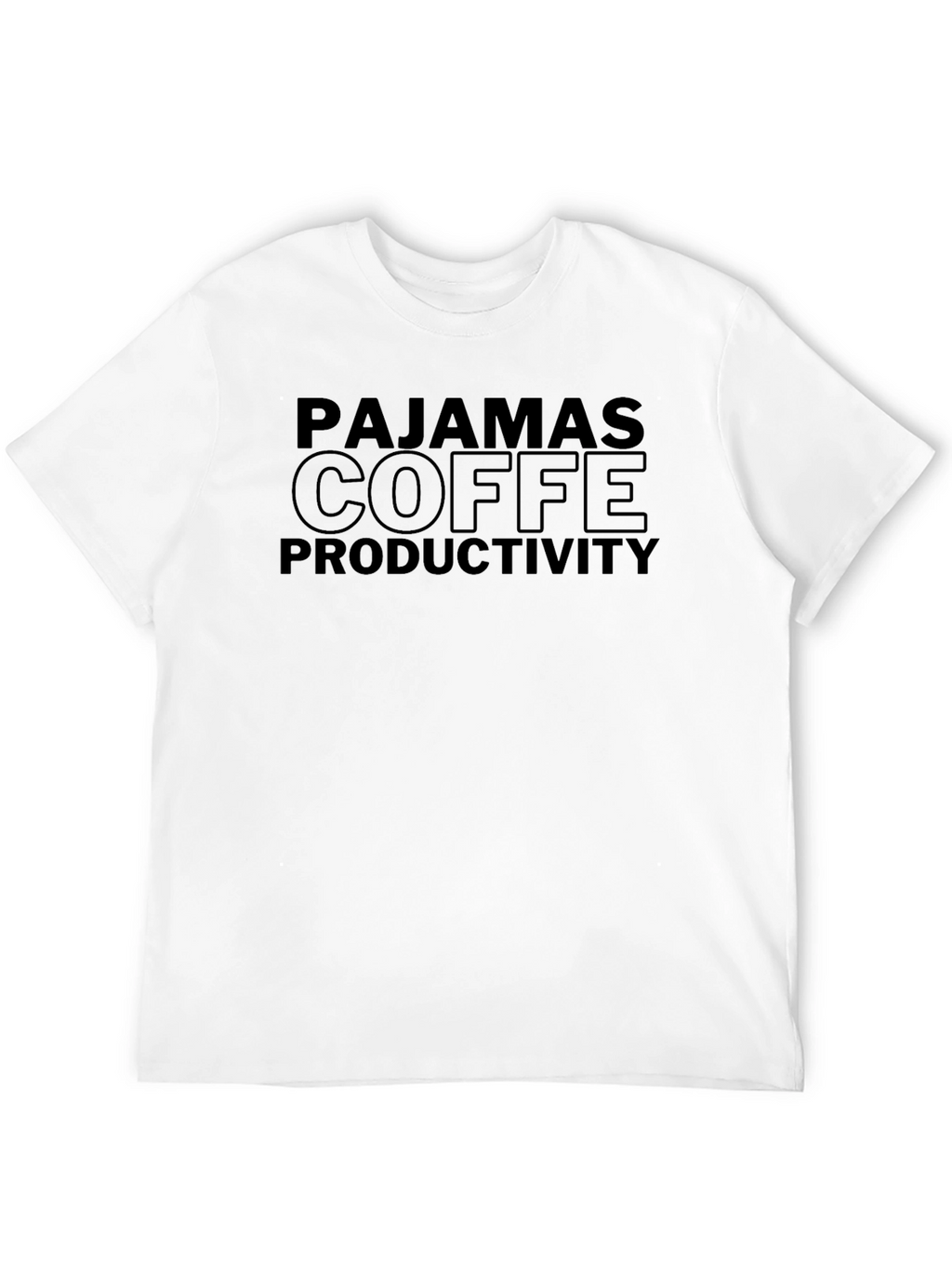 Pajamas Coffee Productivity Black T-Shirt