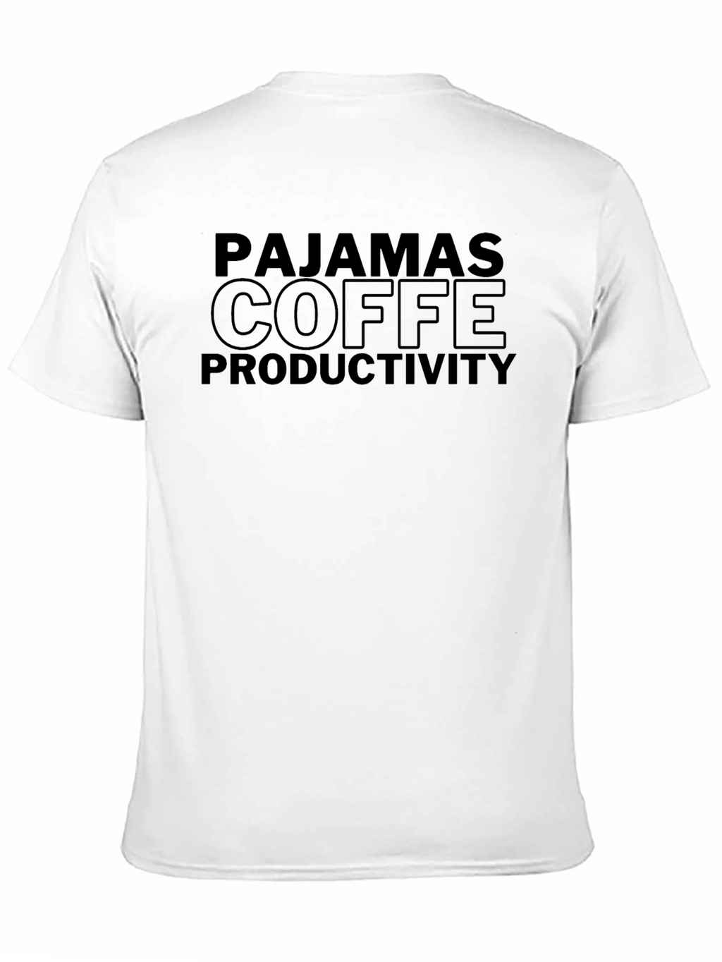 Pajamas Coffee Productivity Black T-Shirt