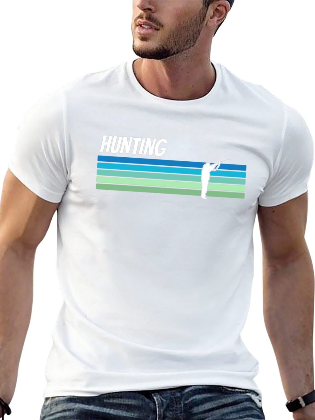 Hunting T-Shirt Retro Hunter Design Tee