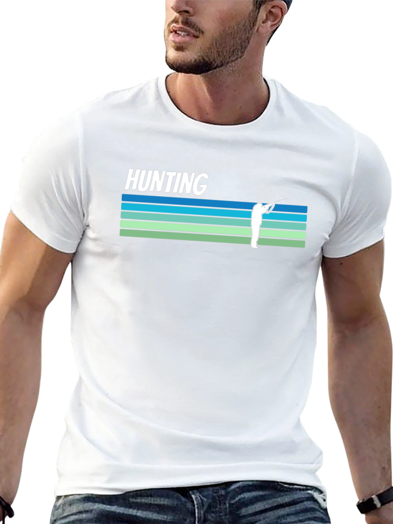 Hunting T-Shirt Retro Hunter Design Tee