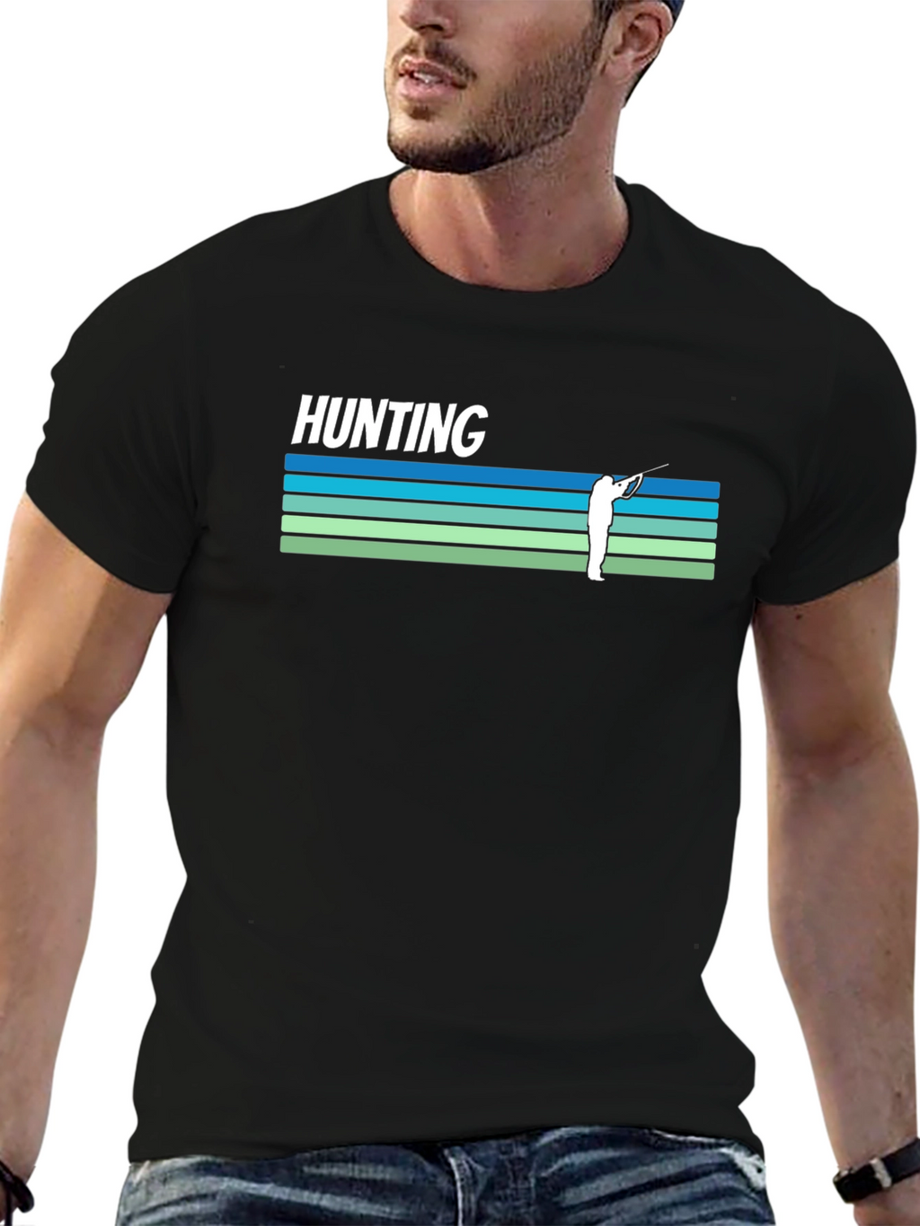 Hunting T-Shirt Retro Hunter Design Tee