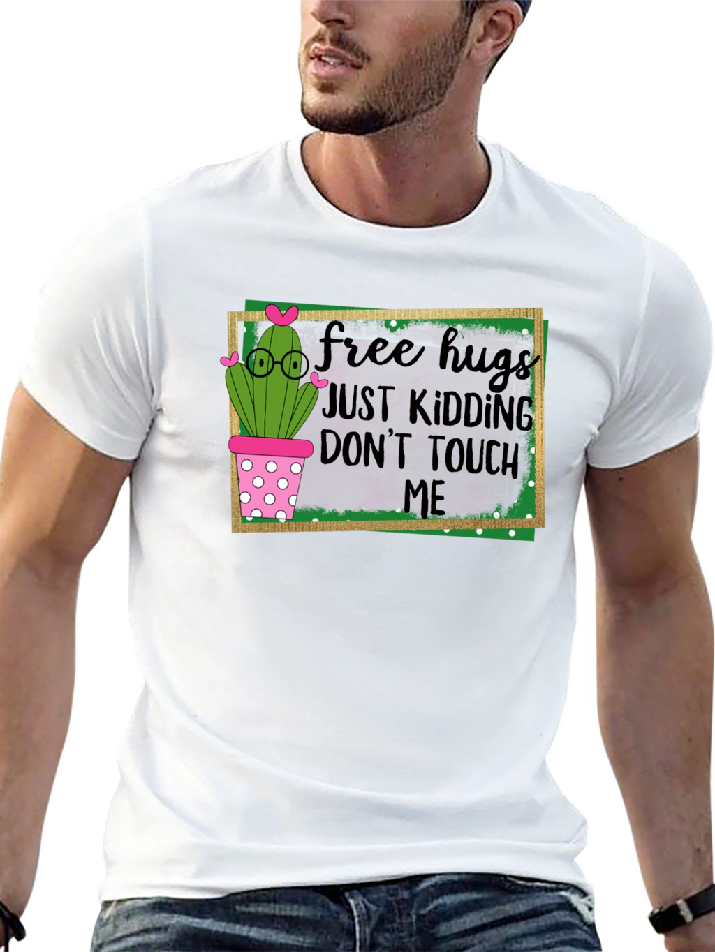 Free Hugs Cactus T-Shirt - Funny Graphic Tee