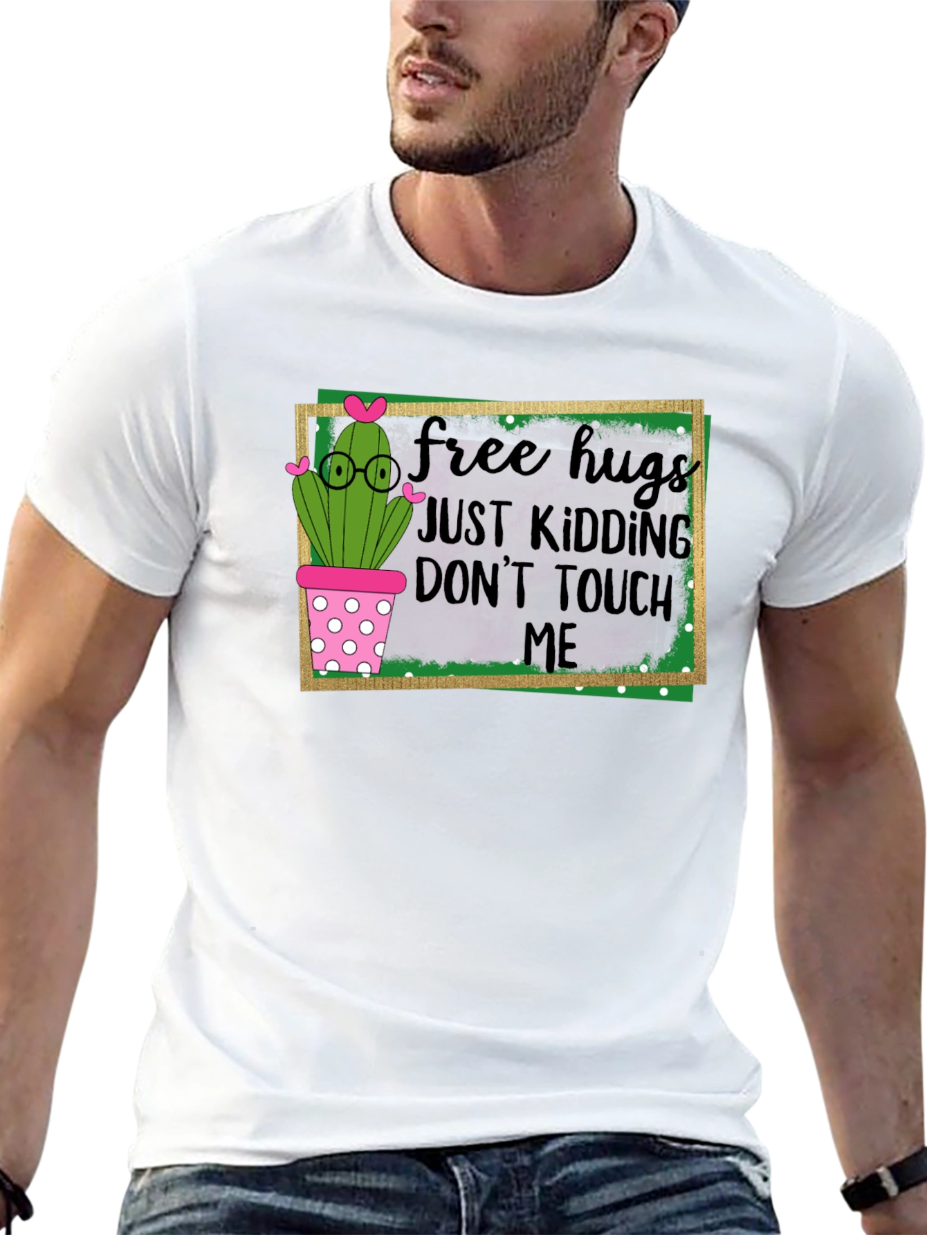 Free Hugs Cactus T-Shirt - Funny Graphic Tee