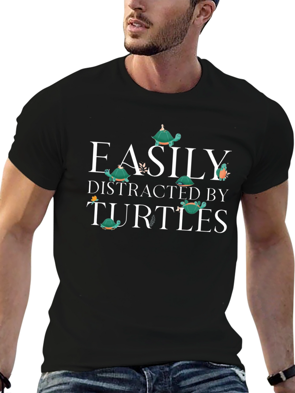 Easily Distracted By Turtles Graphic T-Shirt