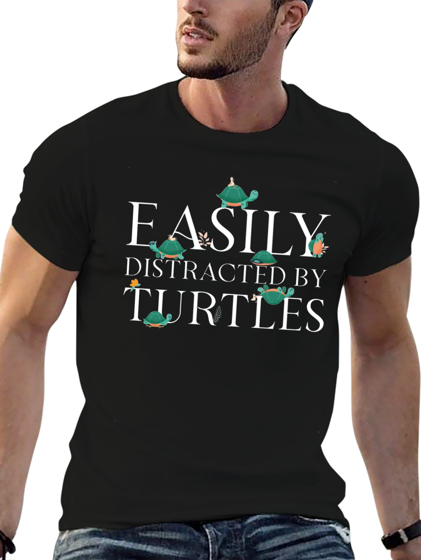 Easily Distracted By Turtles Graphic T-Shirt
