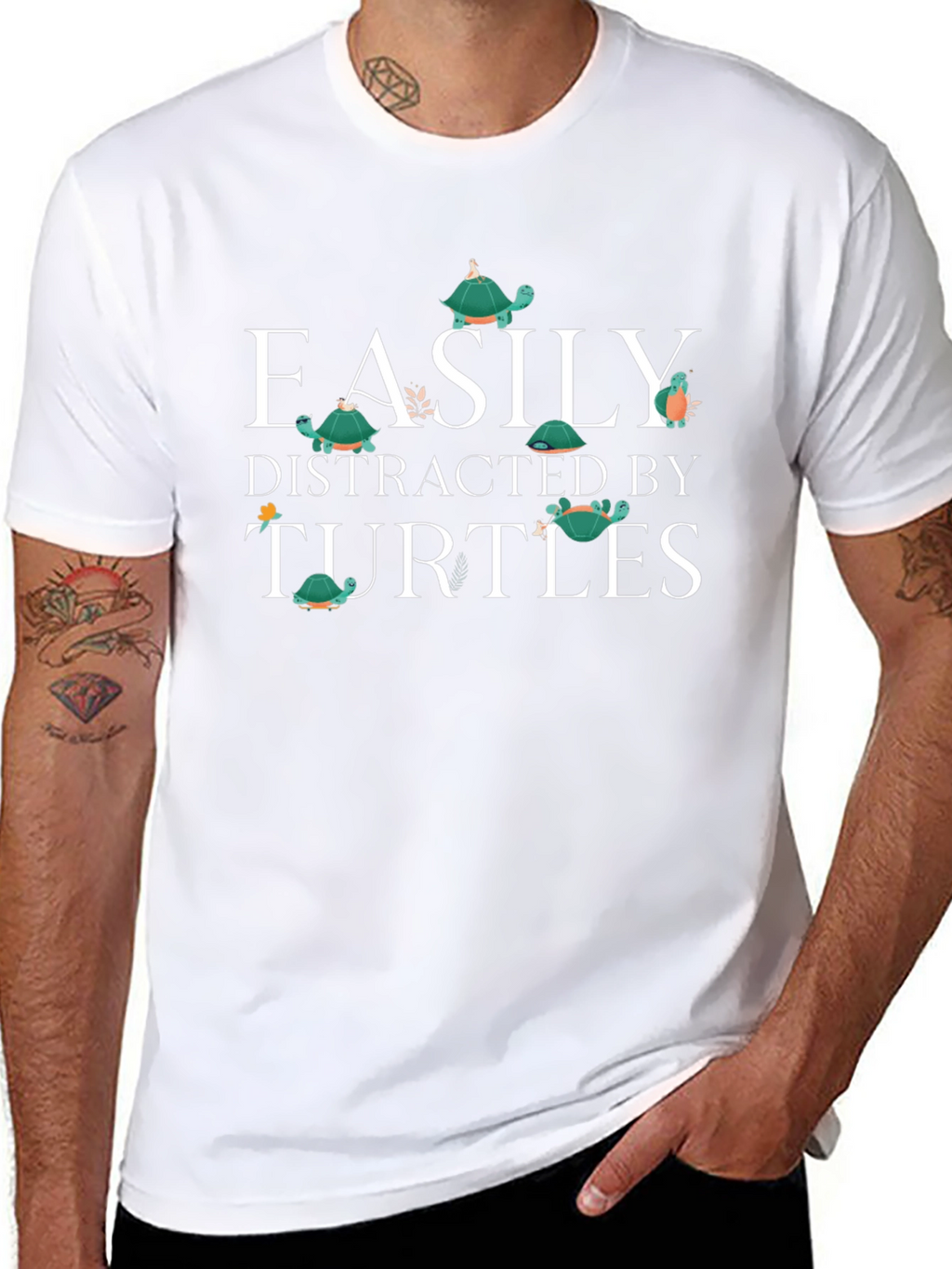 Easily Distracted By Turtles Graphic T-Shirt