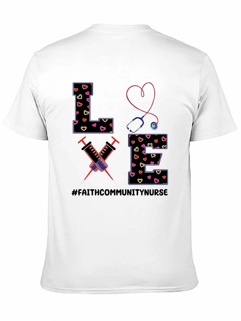 Faith Community Nurse Love Graphic T-Shirt