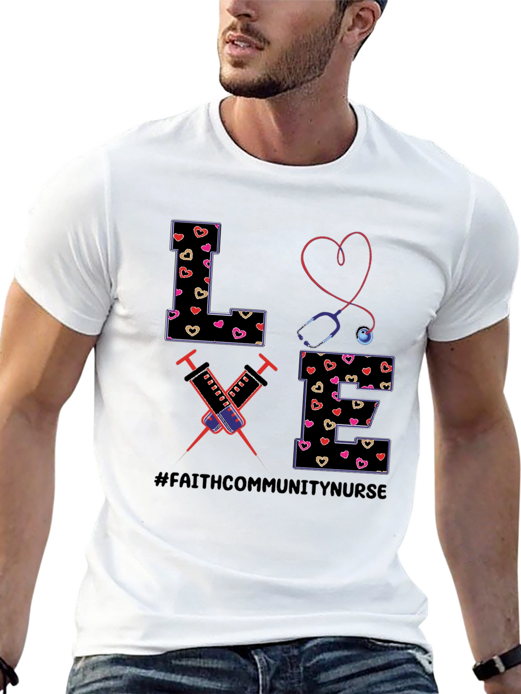 Faith Community Nurse Love Graphic T-Shirt