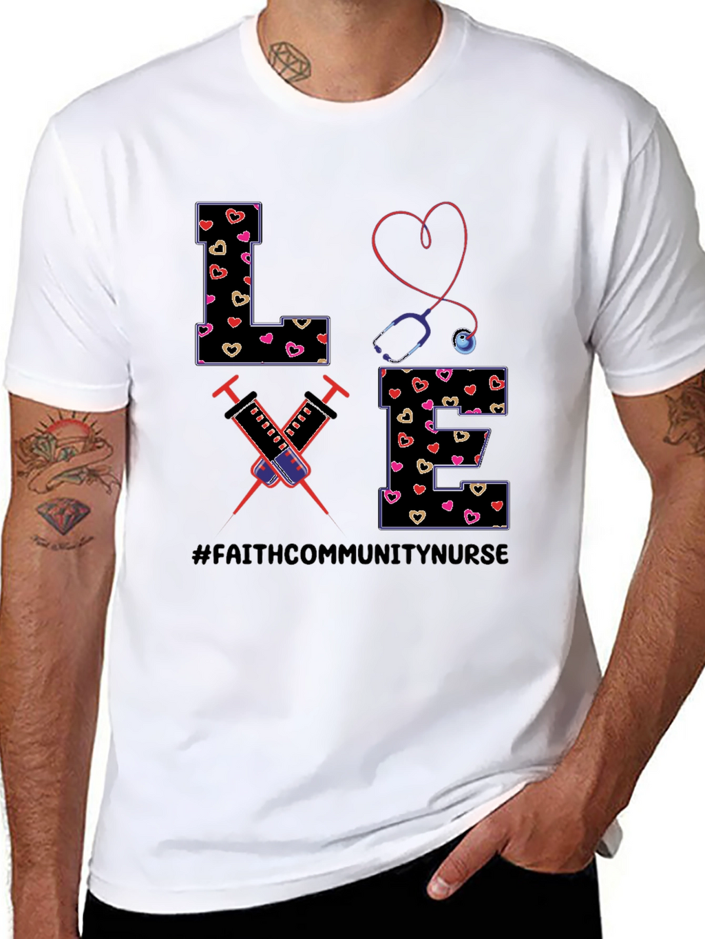 Faith Community Nurse Love Graphic T-Shirt